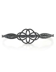 Sterling Silver Diamond Pave Palm Bracelet Fashion Jewelry