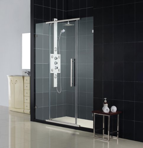 Click To DreamLine SHDR-21467610-01 Vitreo 46-inch Frameless Swing Door, Chrome Details... DreamLine SHDR-21467610-01 Vitreo 46-inch Frameless Swing Door, Chrome