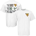 West Virginia Mountaineers White The Good Bad And The Ugly T-shirt
