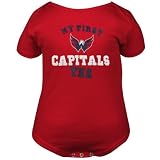 NHL Reebok Washington Capitals Newborn My First Tee Creeper - Red (3-6 Months)