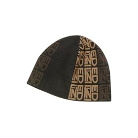 Fendi All Over Logo Knit Wool Skull Cap black brown