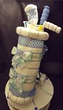Blue Golf Bag Diaper Cake Baby Shower Gift Centerpiece