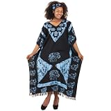 Blue Elephant Rayon Caftan