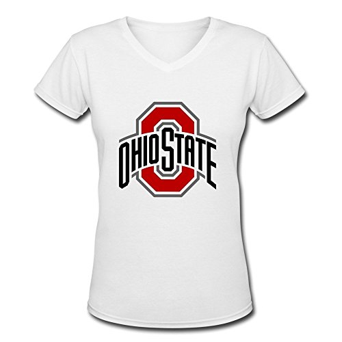 ZhaoHui Womens Ohio State Buckeyes Logo V-neck T Shirts