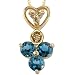 Gorgeously Sophisticated 1.00 cts Round Cut London Topaz Diamond Pendant 14Kt Yellow Gold