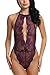 Avidlove Sexy Lingerie for Women Halter Transparent Babydoll Set Chemises