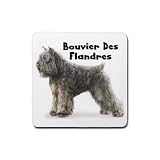 Bouvier des Flandres Rubber Square Coaster (4 pack)