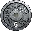 ScSPORTS Hantelscheiben Guss 4 x 5 Kg mit 30mm Bohrung