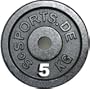 ScSPORTS - Pesi per bilanciere in ghisa, 4 x 5 kg, diametro foro 30 mm