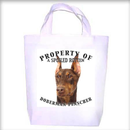 Doberman Pinscher Red Property Shopping - Dog Toy - Tote Bag Picture