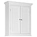 Elegant Home Fashions Glancy Removable Wooden Wall Cabinet with Shutter Doors, White