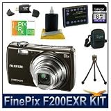 Fujifilm FinePix F200EXR - 12 MP Digital Camera - 16GB Bundle