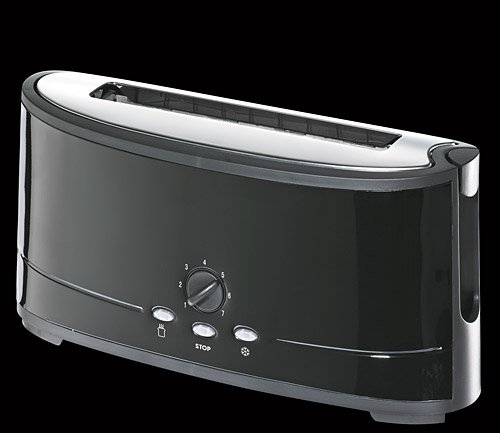 Toaster, lang, schwarz