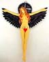 Gothic Crucified Fallen Angel Pierced Nude Wall Plaque