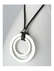 Leather Necklace In White Base