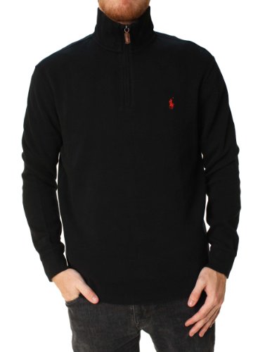 Polo Ralph Lauren Mens 1/4 Zip Sweater Black