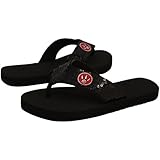IMAGE OF Toronto Raptors Ladies Black Sequin Strap Flip Flops (9/10)