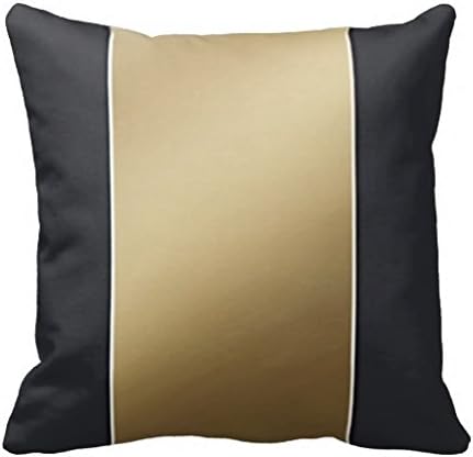 Metallic Gold And Black Throw Pillow Case