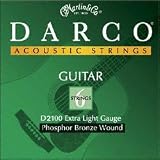 Martin D2200 Darco Phosphor Bronze Acoustic Guitar Strings, Light