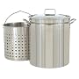 Bayou Classic 1136, 36-Qt. Stainless Fryer/Steamer with Vented Lid and Basket