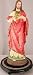 1900 French Religious Chalkware Glass Dome Globe Sculpture Jesus Sacred Heart Image