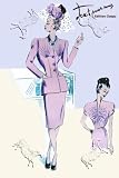 Art Poster, Dressy Evening Suit with Hat and Veil - 18.75 x 27.5