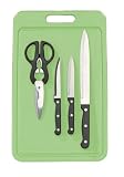 METRO 1500GR CUTTING BOARD PP W/4PC CUTLERY SET