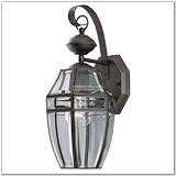 WESTINGHOUSE-66832 1 LT. WALL LANTERN, WEATHERED BRONZE FINISH - FIXTURES