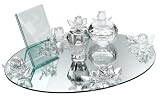 Godinger Rose Crystal 4-Piece Vanity Set