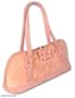 Leather handbag, 'Petite Pink Butterflies'