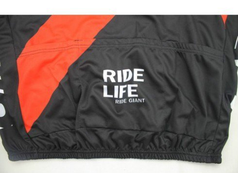 Giant Fleet Edition Cycling Jersey Long-Sleeved Slightly Thinner Giant Cycling Jersey Suits Bike Sportswear/Clothing (Red) : Size - L