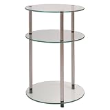 Review Convenience Concepts  / Glass 3 Tier Round Table