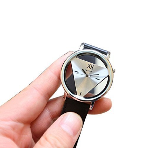 BESSKY Unisex Unique Hollowed-out Triangular Dial Watch