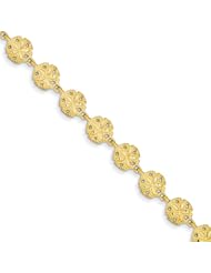 14k Yellow Gold Sand Dollar Bracelet