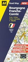 Bourgogne and Franche-Comte (AA Road Map France Series)