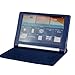 FanTEK Lenovo Yoga Tablet 10 B8000 HD+ B8080 10.1-Inch Case - PU Leather Auto Sleep Wake Magnetic Smart Cover (Dark Blue)