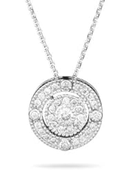 0.30 Cts Diamond Round Pendant in 14K White Gold