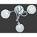 Reality Leuchten R61323006 Halogen-Deckenleuchte, inkl. 3x G9, Gl�ser mit Aluminiumgeflecht, in chrom