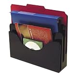 Deflecto 390201 3-Tier document organizer, desktop/wall mount, 13-3/8w x 3-1/2d x 11-1/2h, clear
