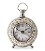 5.75" Analog Capiz Shell Desk Clock with Roman Numeral Face