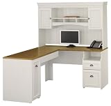 L-Shaped Desk and Hutch Set - Fairview Collection - Bush Office Furniture - FV-OSET-2