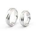 925 Silber Trauringe: Partnerringe Eheringe m. Zirkonia - AJR020