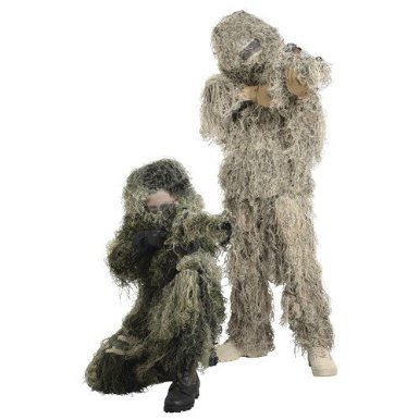 Kids Boy's Child Children's Sniper Ghillie Camoflage Suit - Halloween Costume Gillie - Woodland Camo L/XL (Ages 12-14) 02-9383