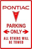 PONTIAC PARKING car transport muscle car sign