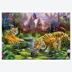 500 Piece Tigers At The Ancient Stream Puzzle [Toy]