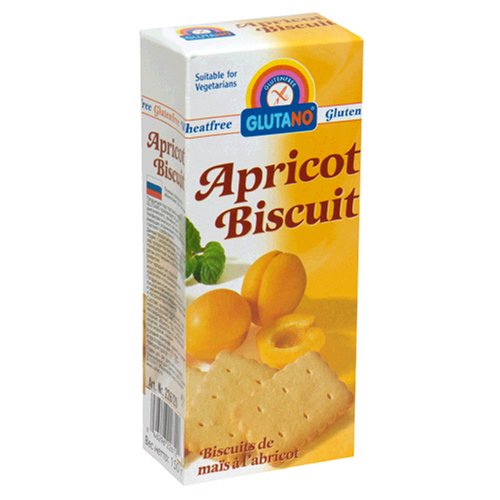 Glutano Gluten-Free Biscuits, Apricot, 5.3-Ounce Boxes (Pack of 6)