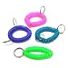 12 Coil Bracelet Keychains (2 each of 6 different colors!)