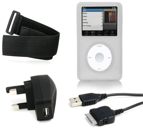 LAVA Protect and Charge Starter Pack for iPod Classic, includes Case, Sports Armband and Home Charger