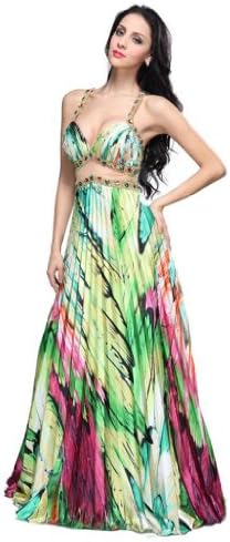 Joydress Women's Prints A-line Shoulder Straps Floor-length Dress Multi Colors US12