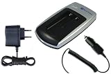 Akku-Ladegeraet-Set: Ladestation + Netzteil (220V) + Auto/Kfz-Ladekabel (12V / 24V) fuer Casio Akku NP-20 / NP20: Exilim EX-Z3, EX-Z4, EX-Z5, EX-Z8, EX-Z11, EX-Z12, EX-Z60, EX-Z70, EX-Z75, EX-M1, EX-M2, EX-M20, EX-S1, EX-S2, EX-S3, EX-S20, EX-S100, EX-S500, EX-S600, EX-S600D, EX-S770, EX-S770D Ersetzt: BC-11L - 